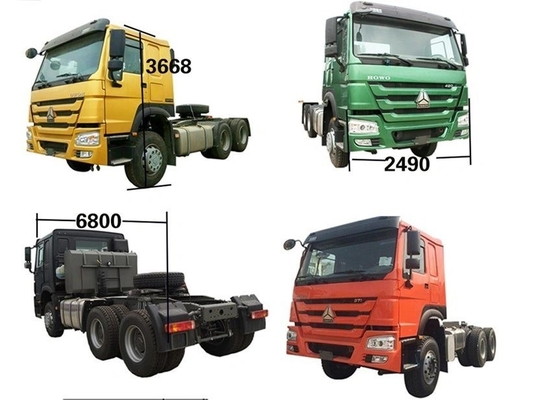 Desenho de pneu sem tubo Sinotruk usado HOWO 371 Truck Head Tractor Dump Truck com desconto