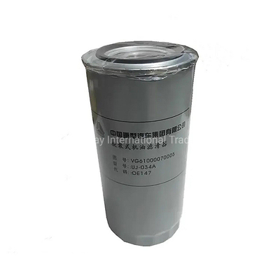 Filtro de motor Sinotruk Jx0818 Filtro de óleo VG61000070005 para camião HOWO